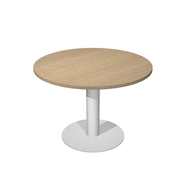 Tavolo riunione tondo D120cm gamba metallo Rovere - AgorA' Direction